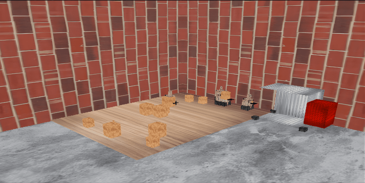 Karggu Robots textured warehouse with packages, forklifts and cargo loading area