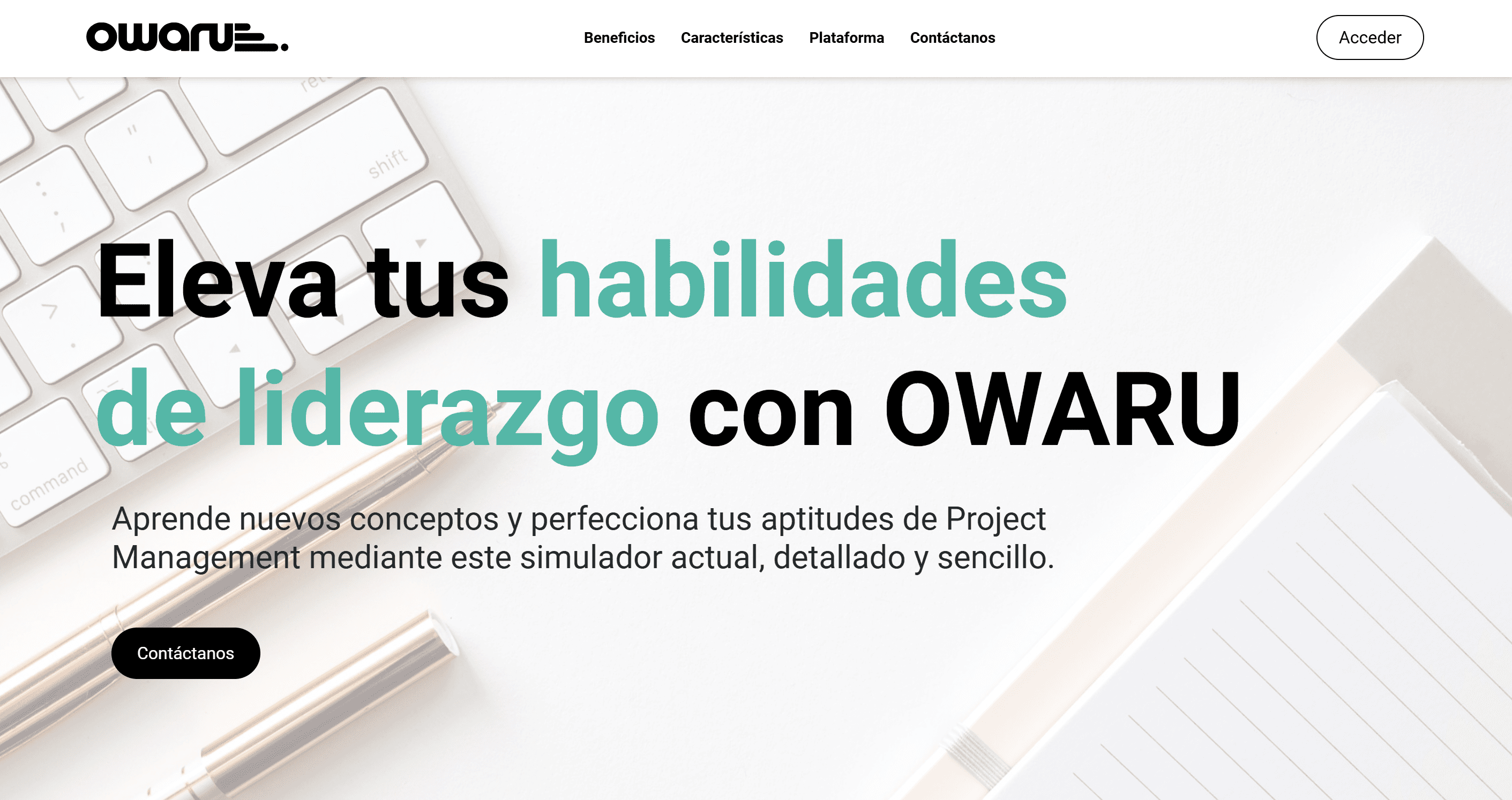 OWARU main page showing the purpose of the platform.